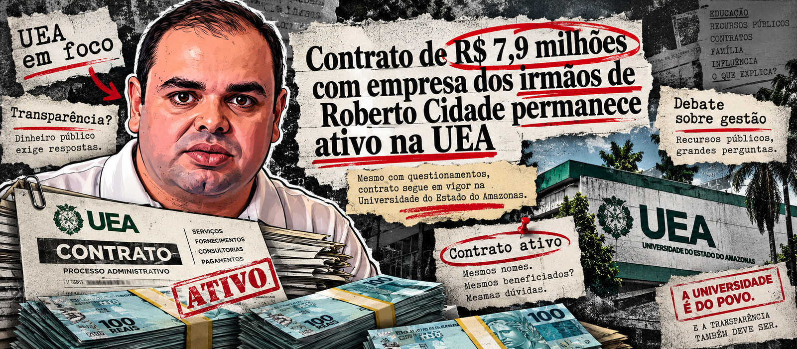 Contrato de quase R$ 8 milhões amplia cobrança sobre Roberto Cidade