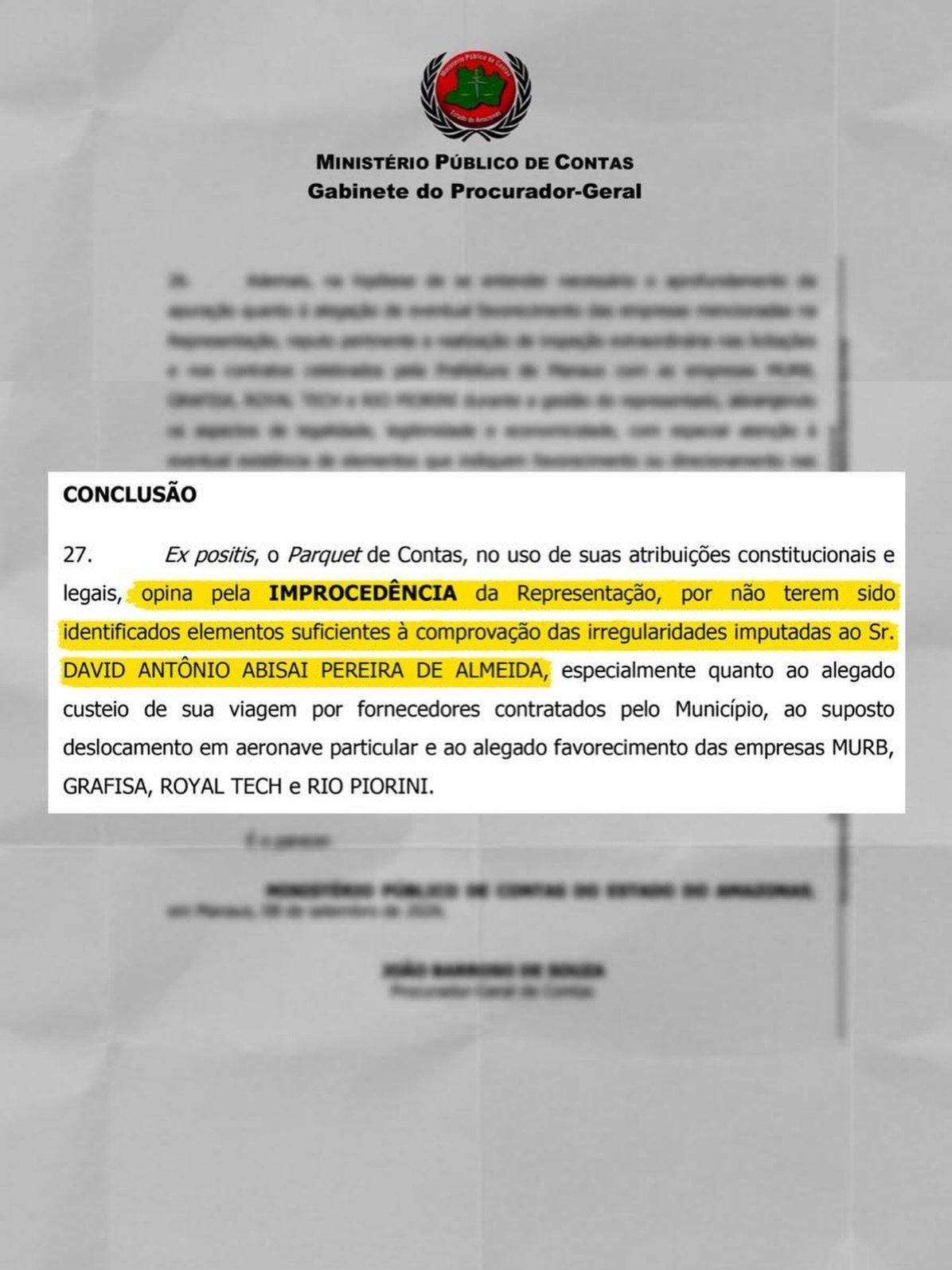 MPC não encontra elementos de viagem custeada por empresas